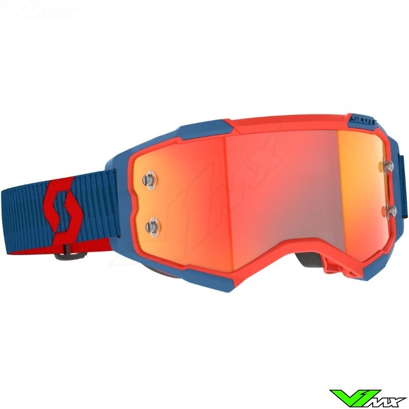 Scott Fury Crossbril - Rood / Oranje Chrome Lens