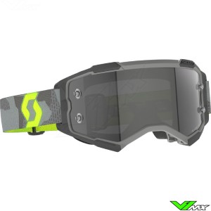Scott Fury Motocross Goggle - Grey / Fluo Yellow / Light sensitive Lens