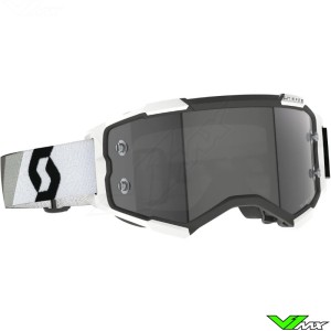 Scott Fury Motocross Goggle - Black / White / Light sensitive Lens