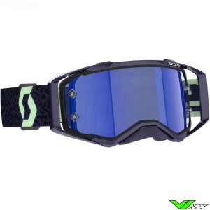 Scott Prospect Motocross Goggle - Dark Purple / Mint Green / Amplifier Blue Lens