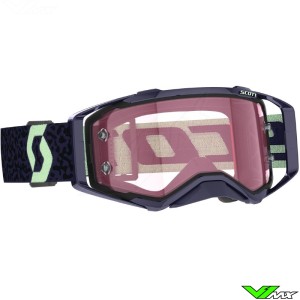 Scott Prospect Motocross Goggle - Dark Purple / Mint Green / Amplifier Rose Lens