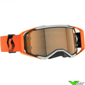 Scott Prospect Motocross Goggle - Grey / Orange / Amplifier Gold Lens