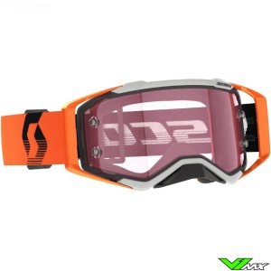 Scott Prospect Motocross Goggle - Grey / Orange / Amplifier Rose Lens