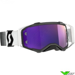 Scott Prospect Motocross Goggle - Black / White / Purple Chrome Lens