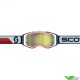 Scott Prospect Motocross Goggle - Red / White / Yello Chrome Lens