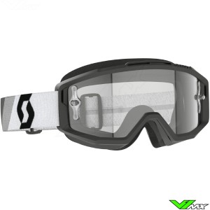 Scott Split OTG Motocross Goggle - Black / White / Clear Lens