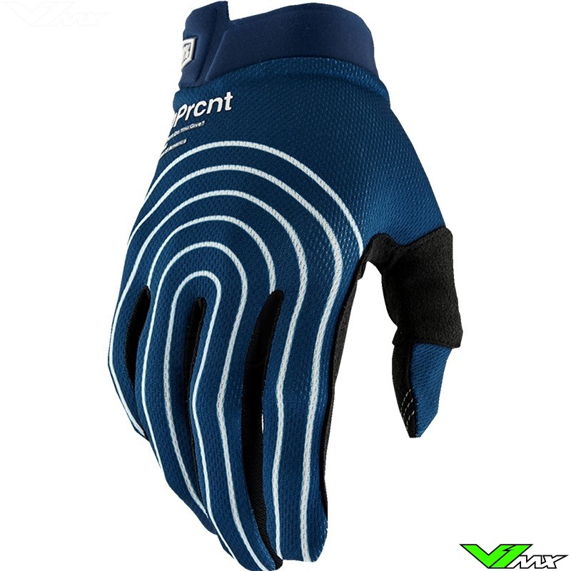 Motocross Gloves 100% iTrack Rewind 2024 - Navy