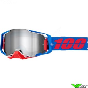 Motocross Goggle 100% Armega Ironclad - Silver Mirror Lens