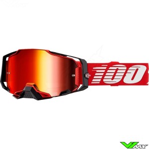 Motocross Goggle 100% Armega Red - Red Mirror Lens