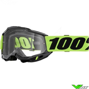 Motocross Goggle 100% Accuri 2 Fluo Yellow - Clear Lens