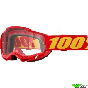 Motocross Goggle 100% Accuri 2 Red - Clear Lens
