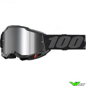 Crossbril 100% Accuri 2 Zwart - Zilver spiegellens