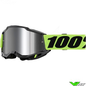 Motocross Goggle 100% Accuri 2 Fluo Yellow - Silver Mirror Lens