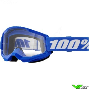 Motocross Goggle 100% Strata 2 Blue - Clear Lens