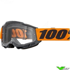 Motocross Goggle 100% Strata 2 Orange - Clear Lens