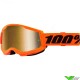 Motocross Goggle 100% Strata 2 Orange - Gold Mirror Lens