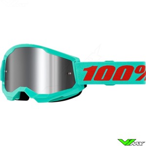 Motocross Goggle 100% Strata 2 Maupiti - Silver Mirror Lens