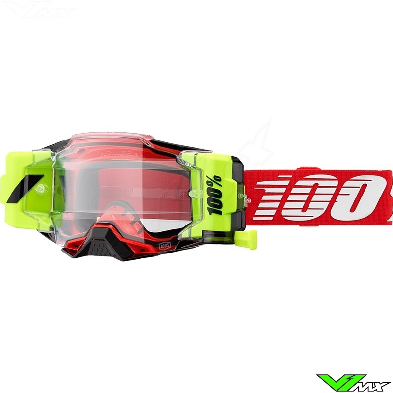 Motocross Goggles with Roll-off 100% Armega Forecast Red
