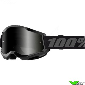 Motocross Goggle 100% Strata 2 Sand Black - Dark Lens