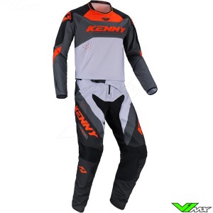 Kenny Track Force 2023 Motocross Gear Combo - Orange / Grey