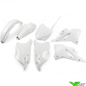 UFO Plastic Kit White - Kawasaki KX85