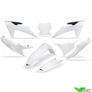 UFO Plastic Kit White - KTM 125SX 250SX 250SX-F 300SX 350SX-F 450SX-F