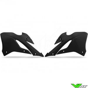 UFO Radiator Shrouds Black - Kawasaki KX85