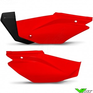 UFO Side Number Plates Red - Honda CRF110F