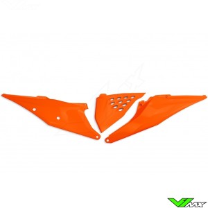 UFO Zijnummerplaten met Vented Luchtfilterbakdeksel Oranje - KTM