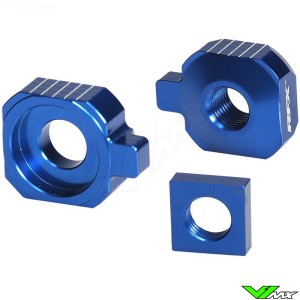 RFX Rear Axel Adjuster Blocks Blue - Sherco 125SE 250SE 250SEF 300SEF 450SEF 500SEF