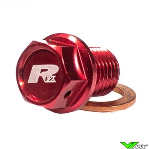 RFX Magnetic Oil Drain Plug Red M12x15x1.25mm - Honda CR85 CR125 CR250 Yamaha YZ250