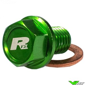 RFX Magnetic Oil Drain Plug Green - Kawasaki KXF250 KXF450