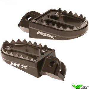 RFX Pro Footpegs Shark Teeth Hard Anodised - KTM 85SX Husqvarna EE5 TC65 TC85 TC50 GasGas MC50 MC65