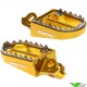 RFX Pro Footpegs Shark Teeth Yellow - Suzuki RMZ450