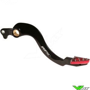 RFX Pro Brake Pedal Solid Tip Black / Red - Honda CRF150R