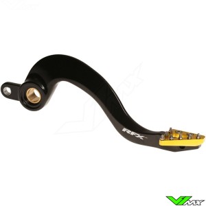 RFX Pro Brake Pedal Solid Tip Black / Yellow - Suzuki RMZ250 RMZ450