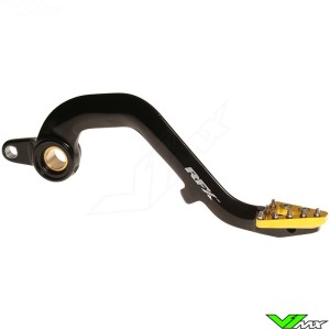 RFX Pro Brake Pedal Solid Tip Black / Yellow - Suzuki RM125