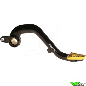 RFX Pro Brake Pedal Solid Tip Black / Yellow - Suzuki RM250