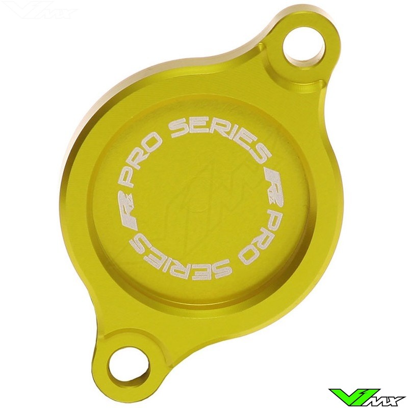 RFX Pro Oil Filter Cover Yellow - Suzuki RMZ250 RMZ450 RMX450Z