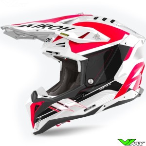 Airoh Aviator 3 Saber Motocross Helmet - Red / White