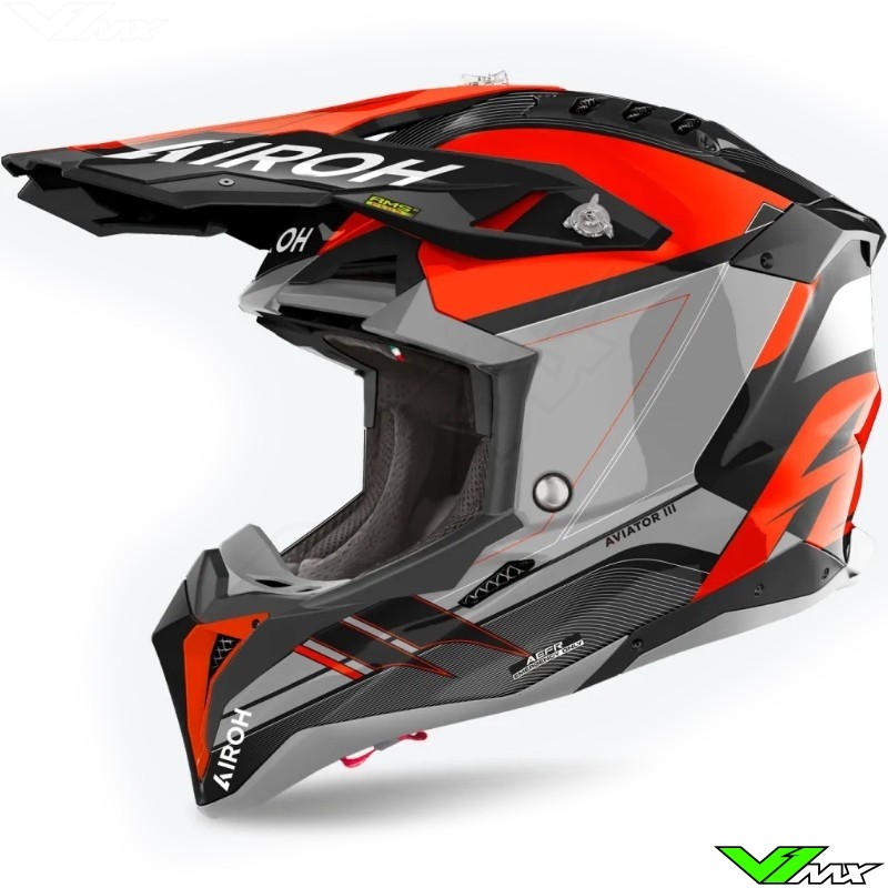 Airoh Aviator 3 Saber Motocross Helmet - Orange