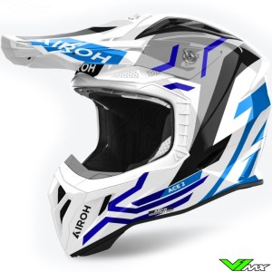 Airoh Aviator Ace 2 Ground Motocross Helmet - White / Blue