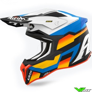 Airoh Strycker Glam Motocross Helmet - Orange / Blue / Matte