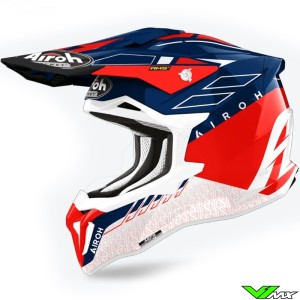 Airoh Strycker Skin Motocross Helmet - Red / Blue