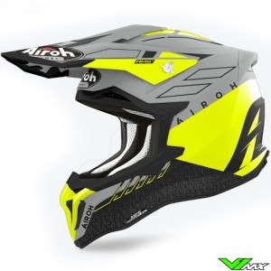 Airoh Strycker Skin Motocross Helmet - Fluo Yellow