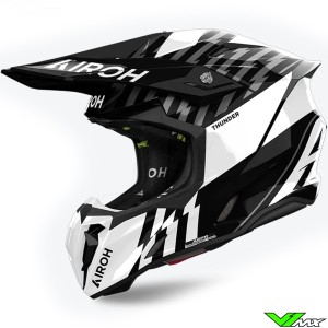 Airoh Twist 3.0 Thunder Motocross Helmet - Black / White