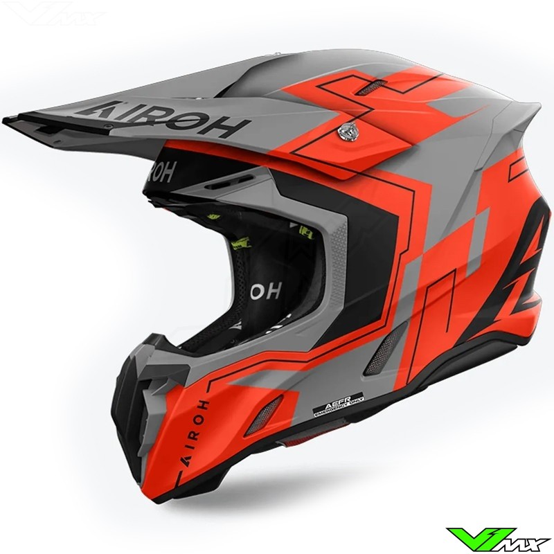 Airoh Twist 3.0 Dizzy Motocross Helmet - Fluo Orange / Matte
