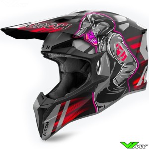 Airoh Wraaap Cyber Motocross Helmet - Red / Matte