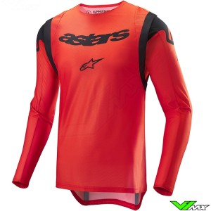 Alpinestars Supertech Limited Edition Ember Anaheim Motocross Jersey - Fluo Red / Bright Red / Black
