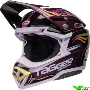 Bell Moto-10 Tagger Motocross Helmet - Purple / Gold